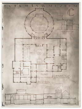 Vorschaubild Essen: Folkwangmuseum, Grundriss, Entwurf Obergeschoss